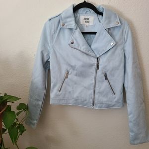 Baby blue suede jacket